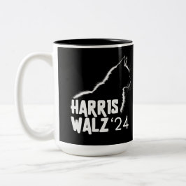 Harris Walz 2024 Tweekleurige Koffiemok