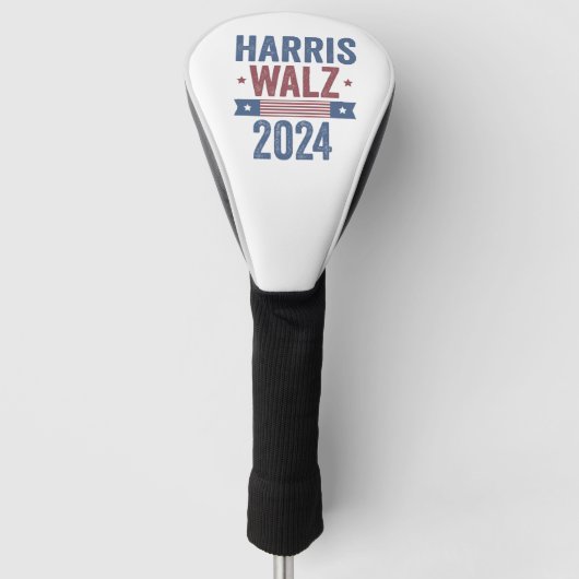 Harris Walz 2024 Verkiezing Kamala Tim Waltz Ameri Golfheadcover (Voorkant)