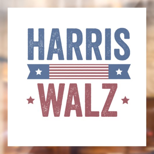 Harris Walz 2024 Verkiezing Kamala Tim Waltz Ameri Raamsticker (Vel 2)