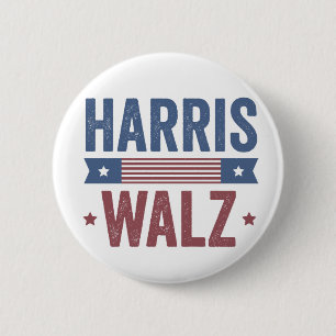 Harris Walz 2024 Verkiezing Kamala Tim Waltz Ameri Ronde Button 5,7 Cm