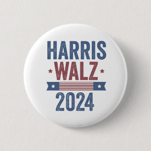 Harris Walz 2024 Verkiezing Kamala Tim Waltz Ameri Ronde Button 5,7 Cm