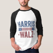 Harris Walz 2024 Verkiezing Kamala Tim Waltz Ameri T-shirt (Voorkant)