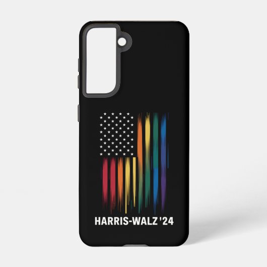 Harris Walz 2024 Verkiezing Kamala Tim Waltz LGBT Samsung Galaxy Hoesje (Achterkant)
