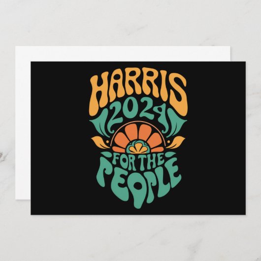 Harris Walz 2024 Verkiezing President Kamala Harri Kaart (Voorkant / Achterkant)