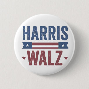 Harris Walz 2024 Verkiezingen Kamala Tim Waltz Ame Ronde Button 5,7 Cm