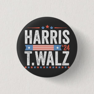 Harris Walz 2024 Verkiezingen Kamala Tim Waltz Ronde Button 3,2 Cm