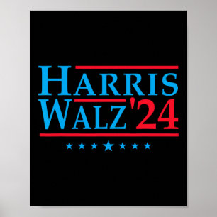 Harris Walz 2024 Verkiezingsstem Patriottisch Tim Poster