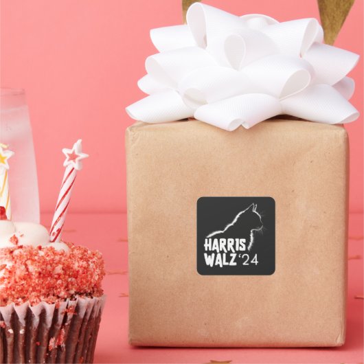 Harris Walz 2024 Vierkante Sticker (Feest)