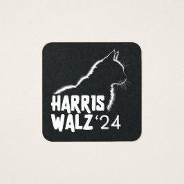 Harris Walz 2024 Vierkante Visitekaartjes