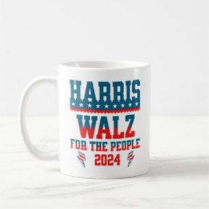 Harris Walz 2024 voor het People President Electio Koffiemok