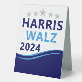 Harris Walz 2024 voor President Blue Wave
