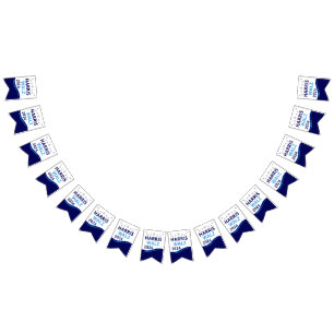 Harris Walz 2024 voor President Blue Wave Vlaggetjes