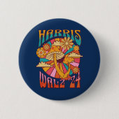 Harris Walz 2024 voor President Ronde Button 5,7 Cm (Voorkant)