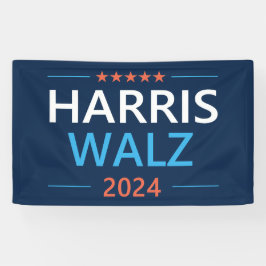 Harris Walz 2024 voor President Spandoek