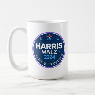 Harris Walz 2024 We gaan niet terug Koffiemok
