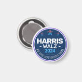Harris Walz 2024 We gaan niet terug Magneet (Voorkant / Achterkant)