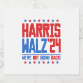 HARRIS WALZ 2024 - We gaan niet terug Sparkling Wijnetiket (Enkel label)