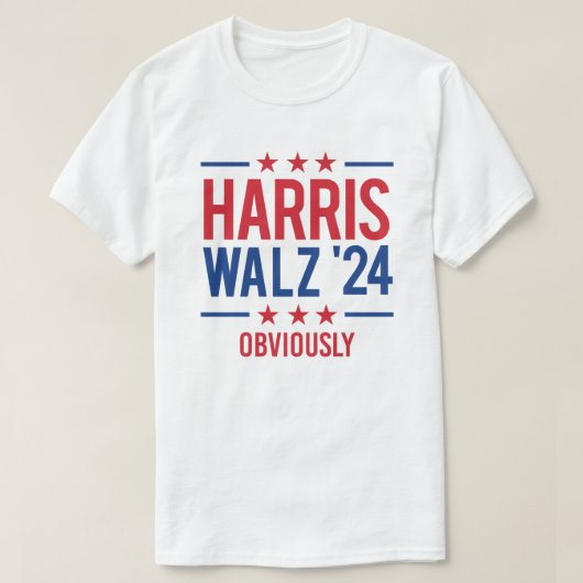 Harris Walz '24 - Duidelijk T-shirt (Design voorkant)