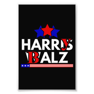 Harris Walz 24 Harry Balz 2024 Meme Democraten Foto Afdruk