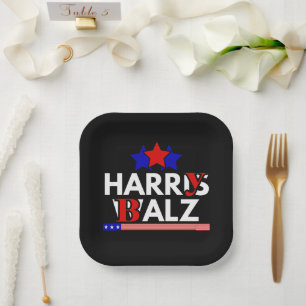 Harris Walz 24 Harry Balz 2024 Meme Democraten Papieren Bordje