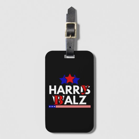 Harris Walz 24 Harry Balz 2024 Meme Democratics Bagagelabel (Voorkant (verticaal))