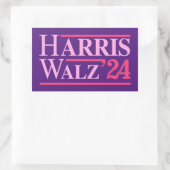 Harris Walz '24 Pink Rechthoekige Sticker (Tas)