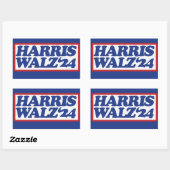 Harris Walz '24 Rechthoekige Sticker (Vel)