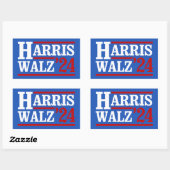 Harris Walz '24 Rechthoekige Sticker (Vel)