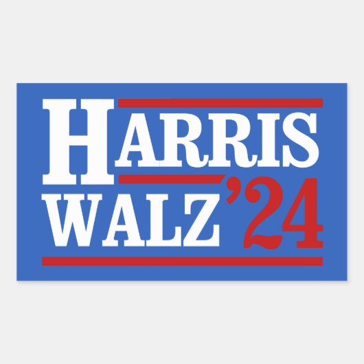 Harris Walz '24 Rechthoekige Sticker (Voorkant)