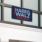 Harris Walz Bannière de l'élection présidentielle  (Bâtiment extérieur)