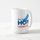 Harris Walz Blue Wave of Hope Koffiemok (Voorkant rechts)