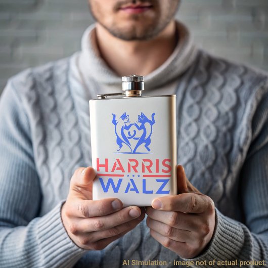 Harris Walz, Dancing Cats, Aangepaste QR-code, Has Heupfles