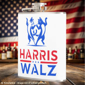 Harris Walz, Dancing Cats, Aangepaste QR-code, Has Heupfles