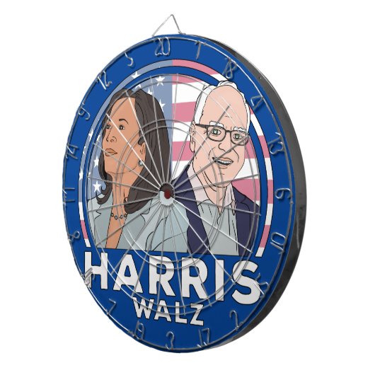 Harris Walz Election Dartbord (Voorkant Rechts)