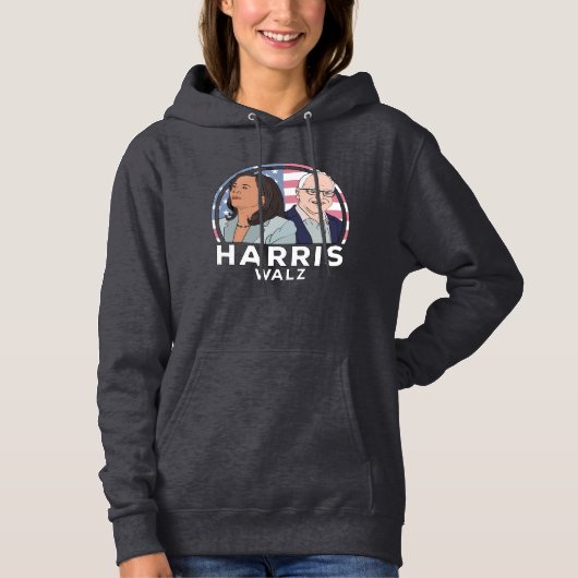 Harris Walz Election Hoodie (Voorkant)