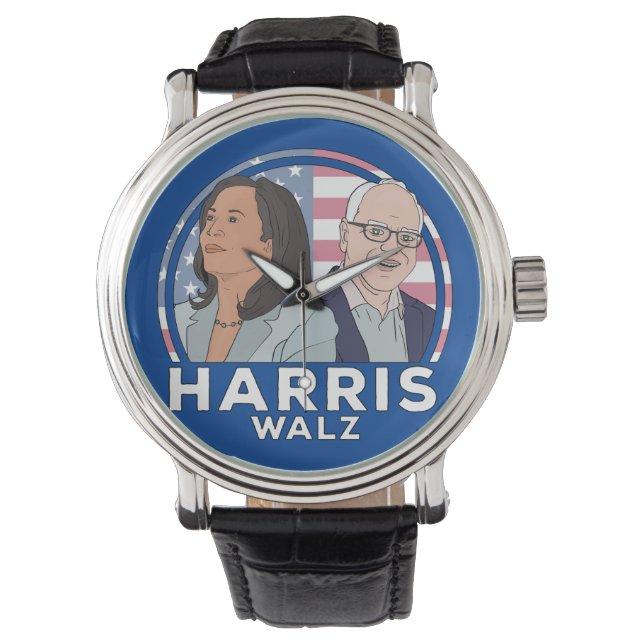 Harris Walz Election Horloge (Voorkant)