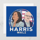Harris Walz Election Kaart (Voorkant / Achterkant)
