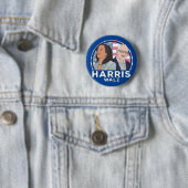 Harris Walz Election Ronde Button 5,7 Cm (In situ)