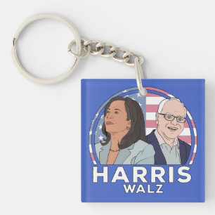 Harris Walz Election Sleutelhanger