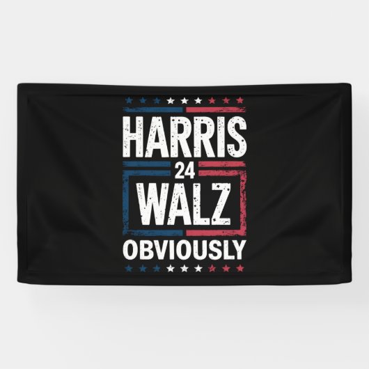 Harris Walz heeft de Harris Waltz 2024 verkiezinge Spandoek (Horizontaal)