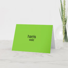 Harris Walz is Brat Feestdagen Kaart