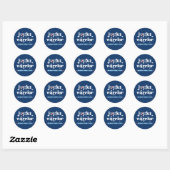 Harris Walz Joyful Warrior Navy Vlag Hart Ronde Sticker (Vel)