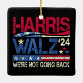Harris Walz Kamala Harris 2024 Tim Walz Keramisch Ornament (Achterkant)