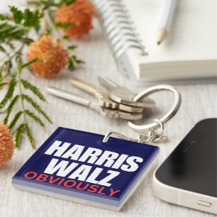 Harris Walz NATUURLIJK   Harris Walz 2024 natuurli Sleutelhanger