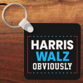 Harris Walz natuurlijk Sleutelhanger (Voorkant)