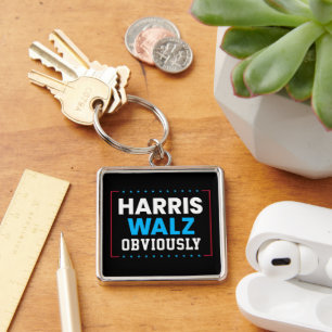 Harris Walz natuurlijk Sleutelhanger