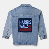 Harris Walz presidentsverkiezingen 2024 Denim Jacket (Achterkant)