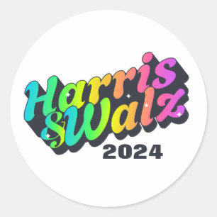 Harris & Walz Rainbow Ronde Sticker