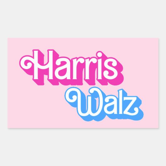 Harris Walz Rechthoekige Sticker (Voorkant)