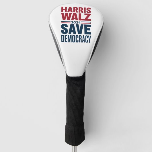 Harris Walz redt de democratie Golfheadcover (Voorkant)